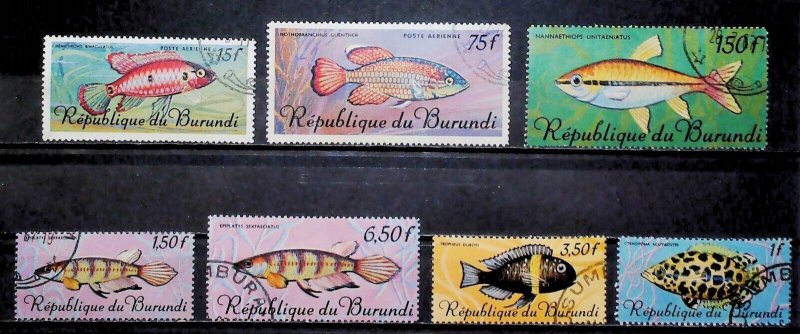 BURUNDI Topical Fish Used Stamps 18088-