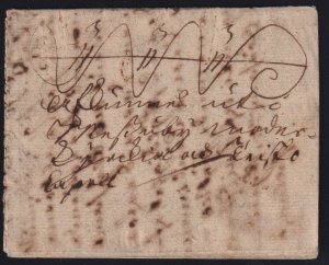 Finland 1754 Abo to Messuby Express Meander Crown Royal Stampless Folded Letter