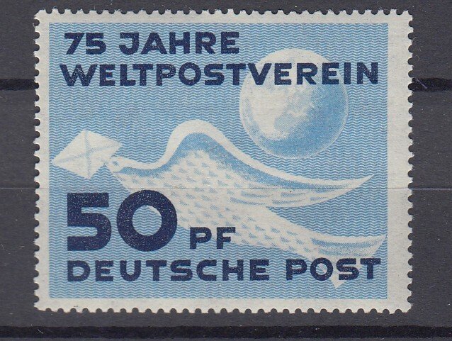 J39109 jlstamps, 1949 germany DDR set of 1 mnh #48 pigeon bird