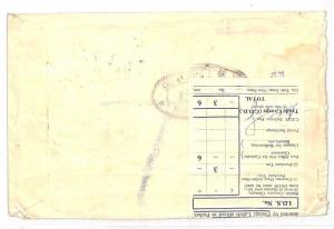 BH182 1951 MALTA Valetta Registered Air Cover GB POSTAGE DUES Customs Charge 