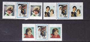 Aitutaki-Sc#268-70-unused NH set-Royal Baby-Prince William-gutter