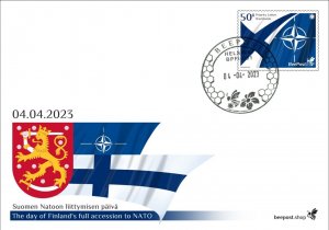 Finland Finnland Finlande 2023 Joining NATO Day 04.04.23 Stationary BeePost FDC