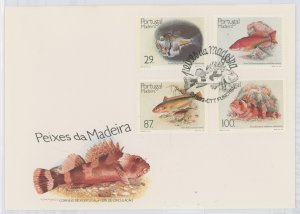 Madeira 133-136 1989 Fish. Marine Life. U/A FDC.