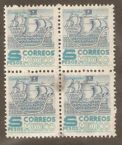 Mexico Scott #865  Mint  never hinged, block of four