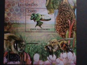 ​COMORO ISLANDS-2011-BEAUTIFUL LOVELY COLORFUL BUSY BEES MNH S/S VERY FINE