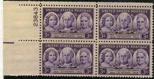 US SC# 959 Progress of Women PB#23843 Upper Left MNH