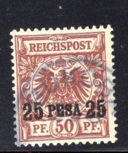 German East Africa (DOA) #5, light Bukoba cancel, signed.  CV $27.50 E