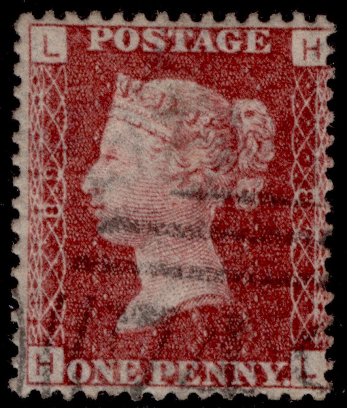 GB QV SG44, 1d lake-red PLATE 89, FINE USED. HL