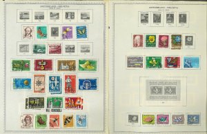 Switzerland 1954-1993 M & U Hinged & in Mounts on Minkus Global Pages