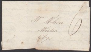 GB SCOTLAND 1832 folded entire to Ayr - straight line GIRVAN, Ayr mileage...P673