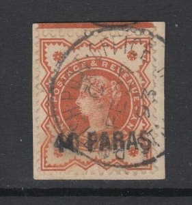 British Levant (GB Offices in Turkey), Scott 6 (SG 7), used piece (signed Thier)