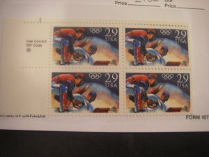 Scott 2619 - 29c Olympic Baseball - Zip block of 4 UL, MNH Commemorative