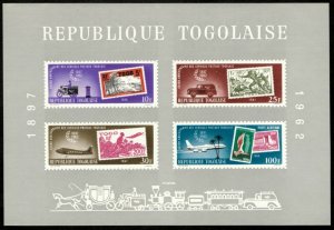 Togo 1963 - Mail Service, 65 Years - Imperf Souvenir Sheet - Scott C34a - MNH