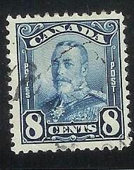 Canada 154 8c King George V Scroll Issue 1928 used