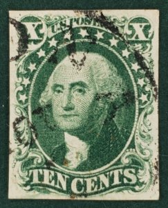 United States, Scott #14, XF used, couple of tiny toned spots