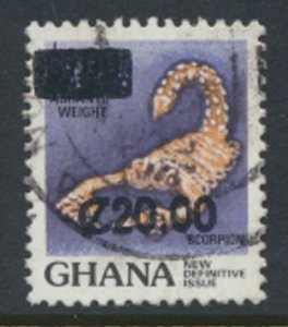 Ghana  SC# 1090 Used Scorpion surcharge OPT New Definitive  see details and scan