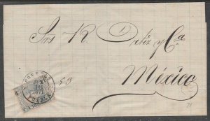 MEXICO-Puebla 61, 25¢ 4-71 DOCKETED FOLDED COVER TO MEXICO CITY. VF. (8)