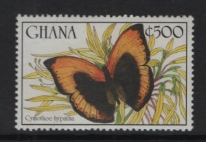 Ghana   #1182  MNH 1990  butterflies  500ce