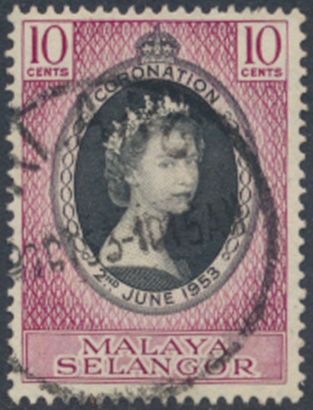 Selangor  Malaya  SC#  101  Used  Coronation  see details & scans