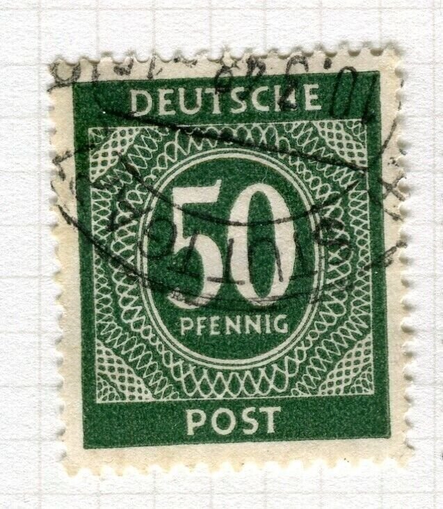 GERMANY BERLIN British/US Zone 1946 numeral issue used hinged 50pf. value