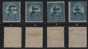 648 5c Hawaii Hinged