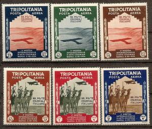 TRIPOLITANIA C43-48 MINT OG 1934 COLONIAL ARTS EXHIB.