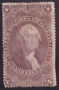 US IR FROM 1863 $2.50 DOC USED SECOND OR SPACE FILLER THIN AND CUT PERFS