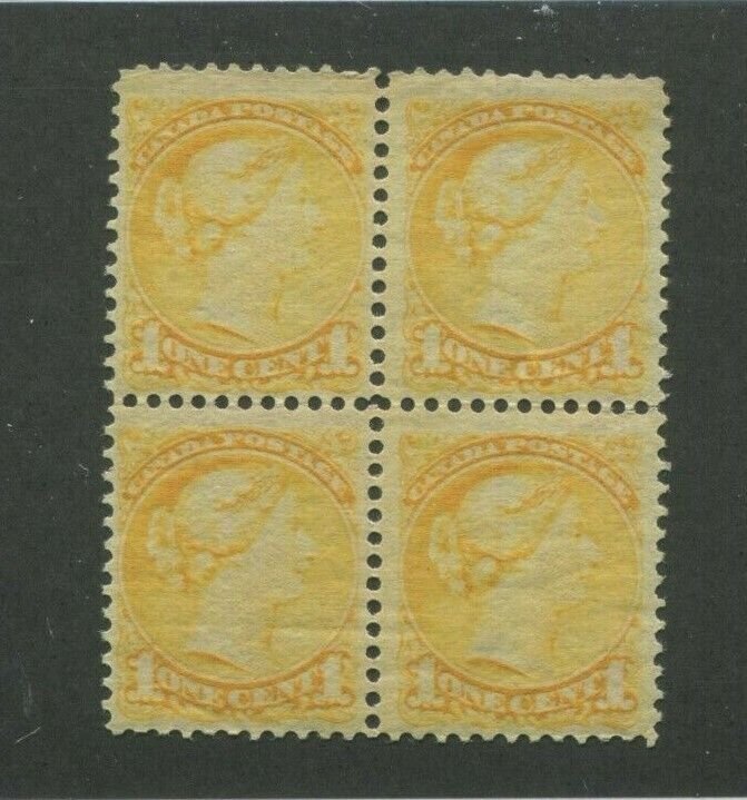 1870 Canada Postage Stamp #35 Mint Never Hinged F/VF Block of 4