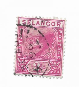 Malaya Selangor #25 MH - Stamp CAT VALUE $1.25