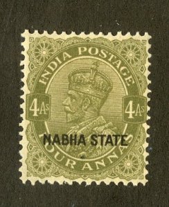 INDIA NABHA STATE 68 MH SCV $7.50 BIN $3.25