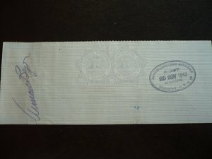 Canada - Revenue - Three Leaf Excise Tax Stamp - 2 cent x 3 on cheque.