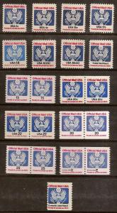 O127 - O141  mint VF NH