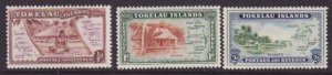 Tokelau-Sc#1-3- id9-unused hinged set-Maps-1948-