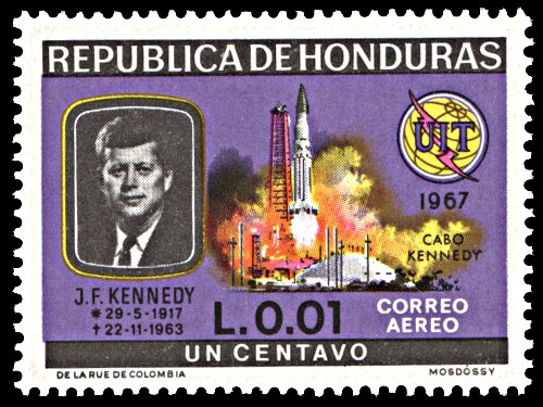 Honduras C436, MNH, ITU Centennial, President Kennedy and Rocket