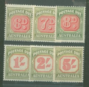 Australia  #J77-J79/J81-J83 Mint (NH)