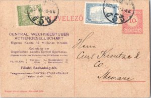 Hungary 50f Harvesting Wheat and 2.50K Parliament Buildings on 10f Numeral Po...