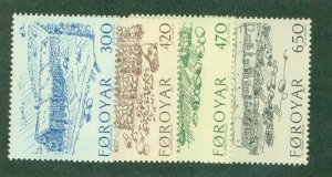 FAROE ISLANDS 152-55 MNH CV $6.30 BIN $3.30