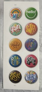 US Forever 2024 Pinback Buttons #5919-28 plte bk of 10 mint