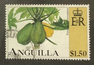 Anguilla 1997 Scott 962 used - $1.50, Native fruit, papaya