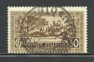 Italy Scott 260 Used H - 1931 30c Olivares Hermitage, Portugal - SCV $2.40