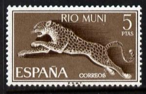 Rio Muni 1964 Leaping Leopard 5p unmounted mint, from Wil...