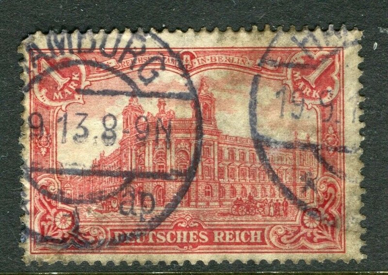 GERMANY; 1906-11 early Deutsches Reich high value 1M. used fair Postmark