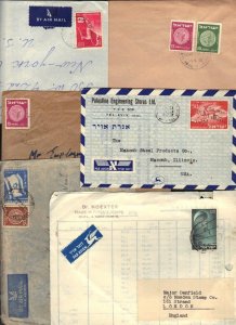 ISRAEL 1950-70's COLLECTION OF 16 MOSTLY COMMERCIAL COVERS SOME FIRST FLIGHTS