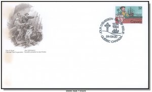 Canada FDC #1011 - Cartier and ship (1984) 32¢