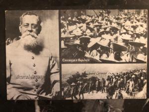 1915 RPPC Postcard Cover Mexico Revolution General Carranza Soldiers Troops