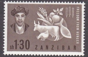 Zanzibar # 280, Freedom From Hunger, Hinged