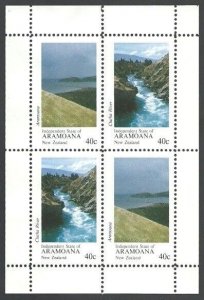 NEW ZEALAND ARAMOANA 1982 40c cinderella min sheet - MNH...................11312