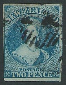 NEW ZEALAND 1863 FFQ 2d Thick soft paper - no wmk - SG96 / CP A2h cat $2500..... 