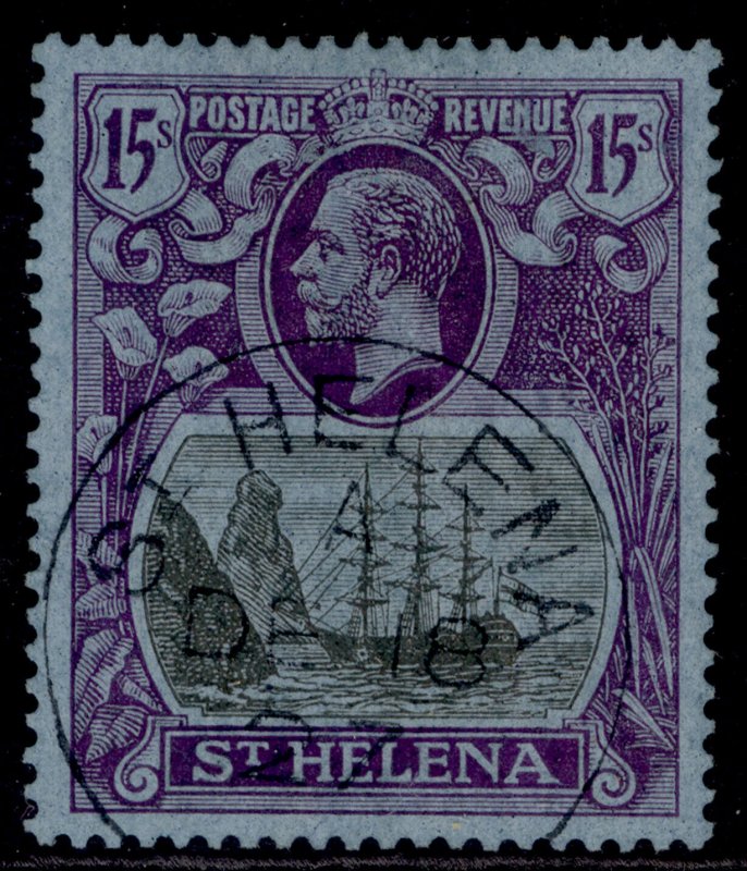 ST. HELENA GV SG113, 15s grey & purple/blue, VERY FINE USED. Cat £3250. CDS