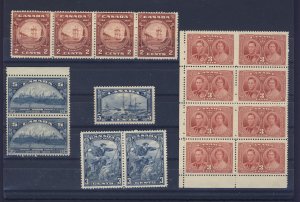 Canada Mint Stamps 2x#202 1x204 2x208 2x210 8x#237-3c # 202 Parliament Buildings